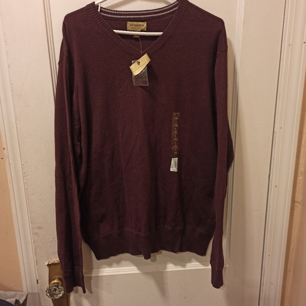 Sonoma men's pullover long sleeves sweater. Size large